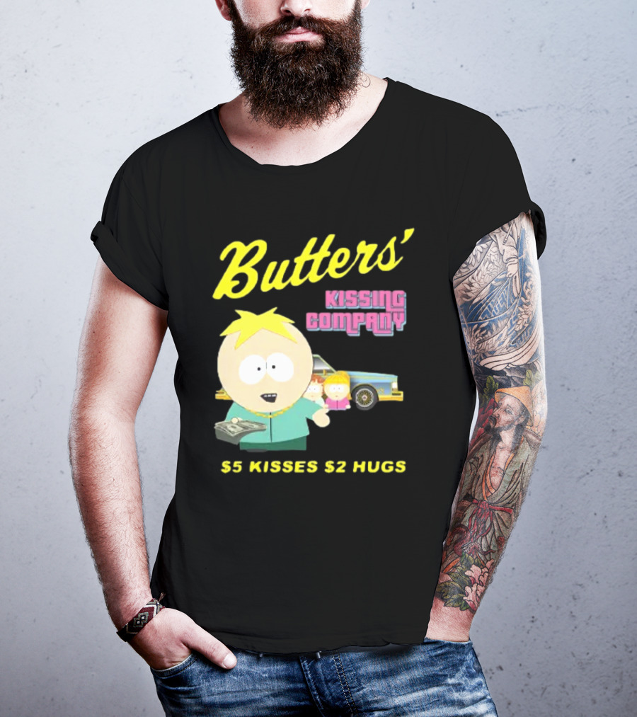 Butters' Kissing Company $5 Kisses $2 Hugs South Park Character T-Shirt