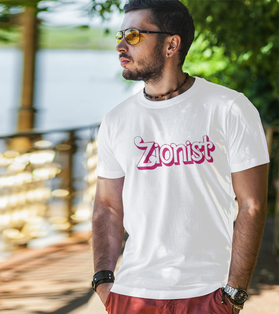 Zionist Barbie Pink Retro Typography T-Shirt