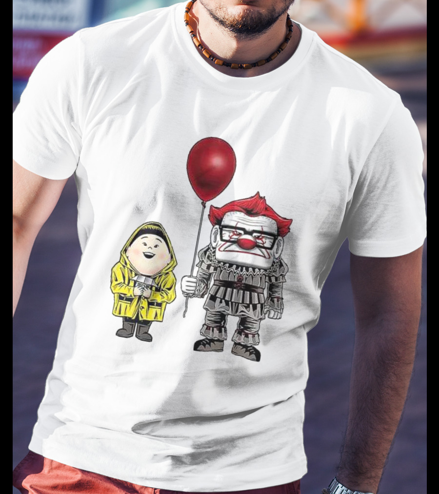 Pennywise Carl Fredricksen Russell Halloween Balloon Duo T-Shirt