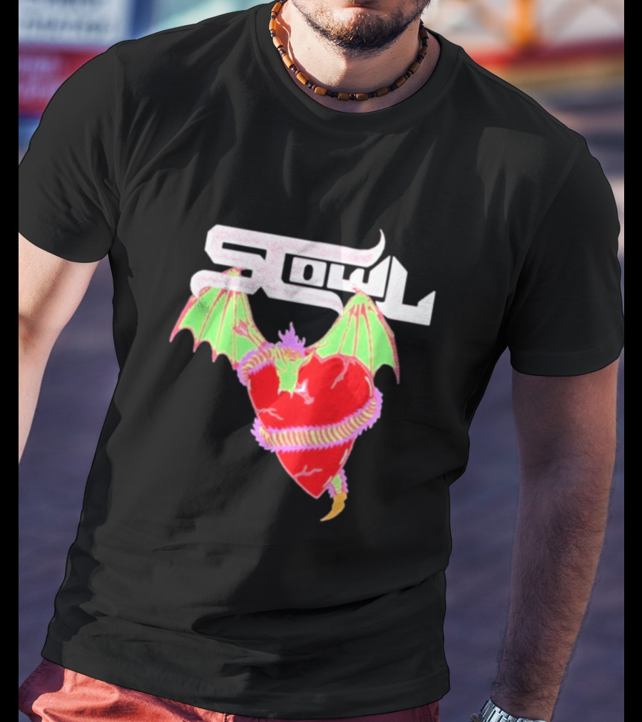Scowl Dragon Heart Wings T-Shirt
