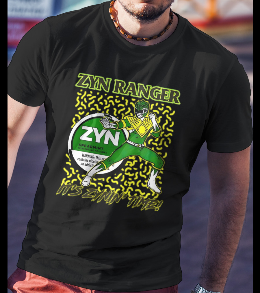 Zyn Ranger Spearmint It's Zynin' Time Heroic Pose T-Shirt
