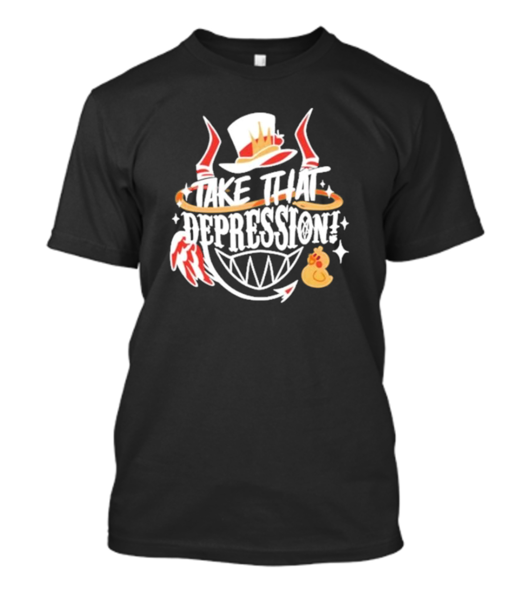 Hellaverse Take That Depression Hat Wings Duck Smile T-Shirt