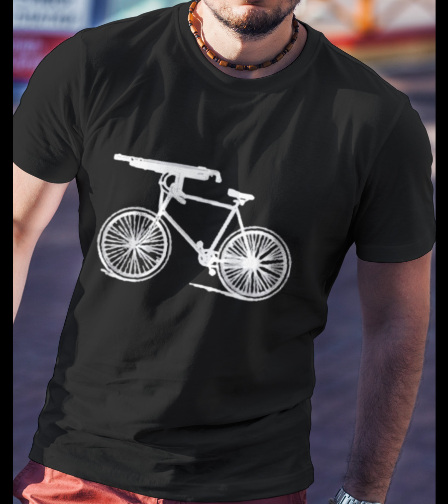 Instantdistractions Bicycle Machine Gun Safety T-Shirt