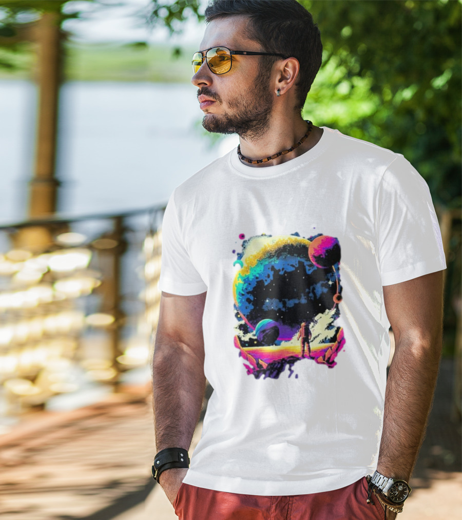 Into The AM Infinity Explorer Astronaut Planetary Adventure T-Shirt