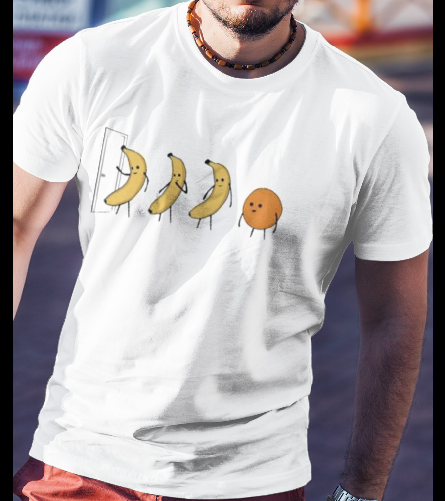 Knock Knock Bananas Orange Humor T-Shirt