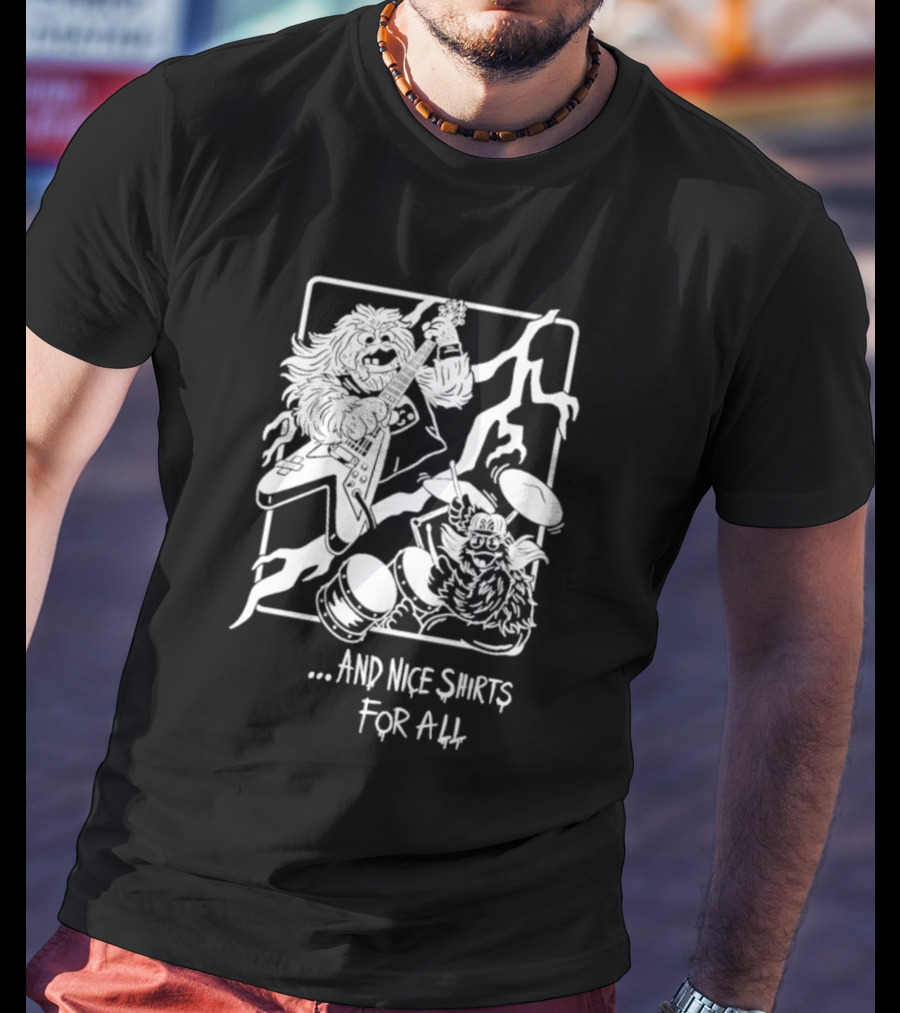 And Nice Shirts For All Music Band Monsters Playing Guitar And Drums T-Shirt