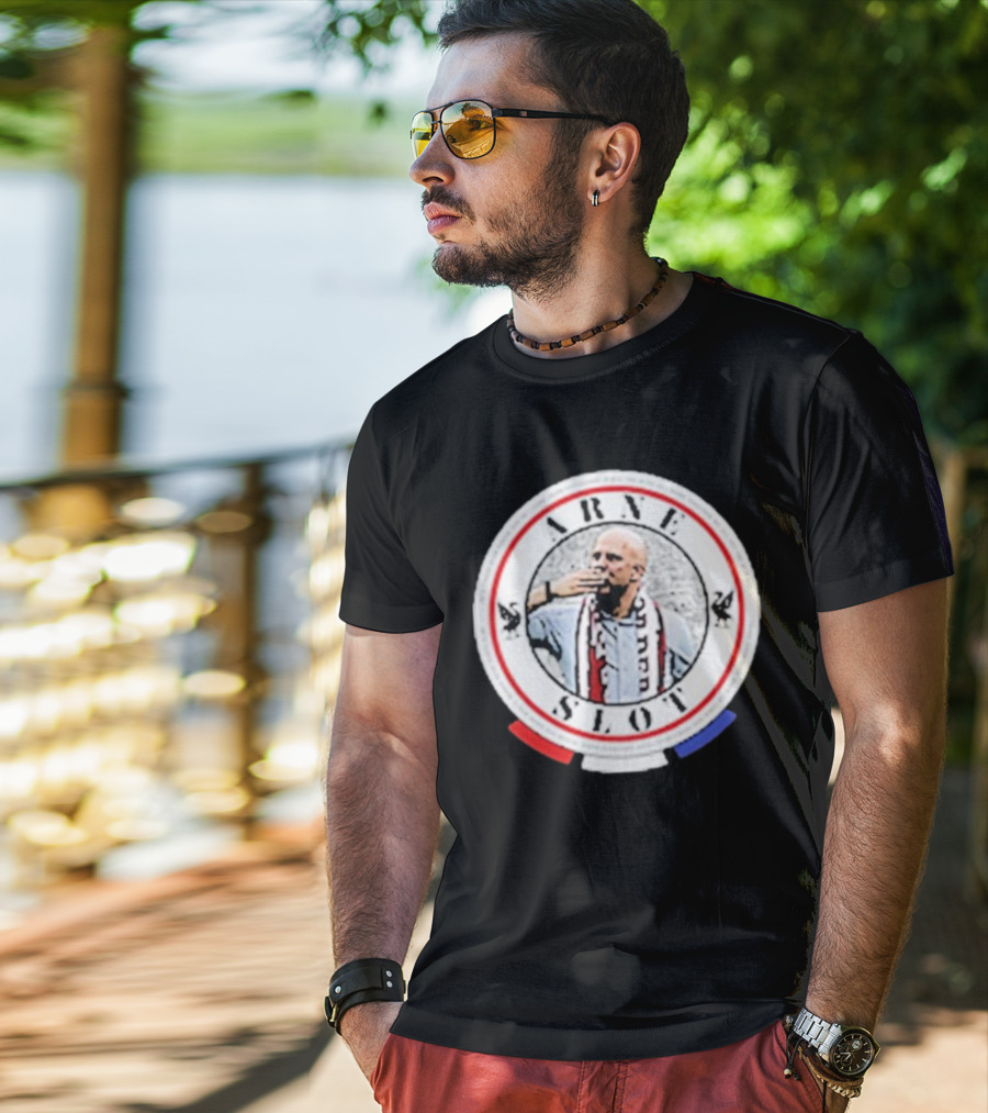 Arne Slot He’s Taken Over Power Iconic Circle Design With Soccer Fan T-Shirt