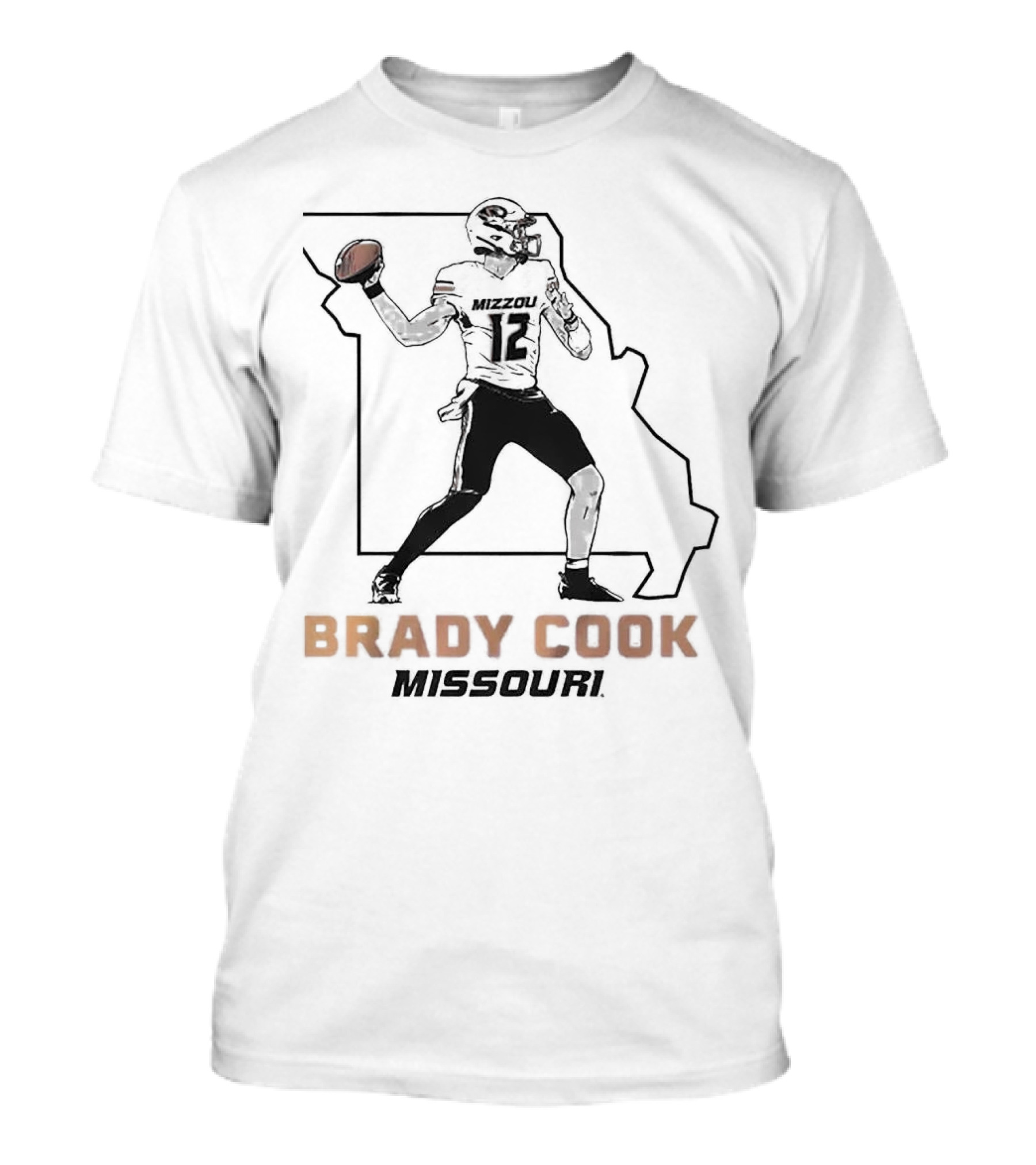 Brady Cook Mizzou Football Missouri State Pose T-Shirt
