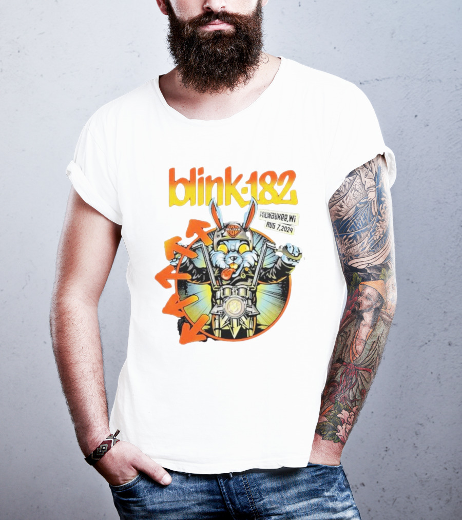 Blink-182 Concert Rabbit Milwaukee WI August 7 T-Shirt
