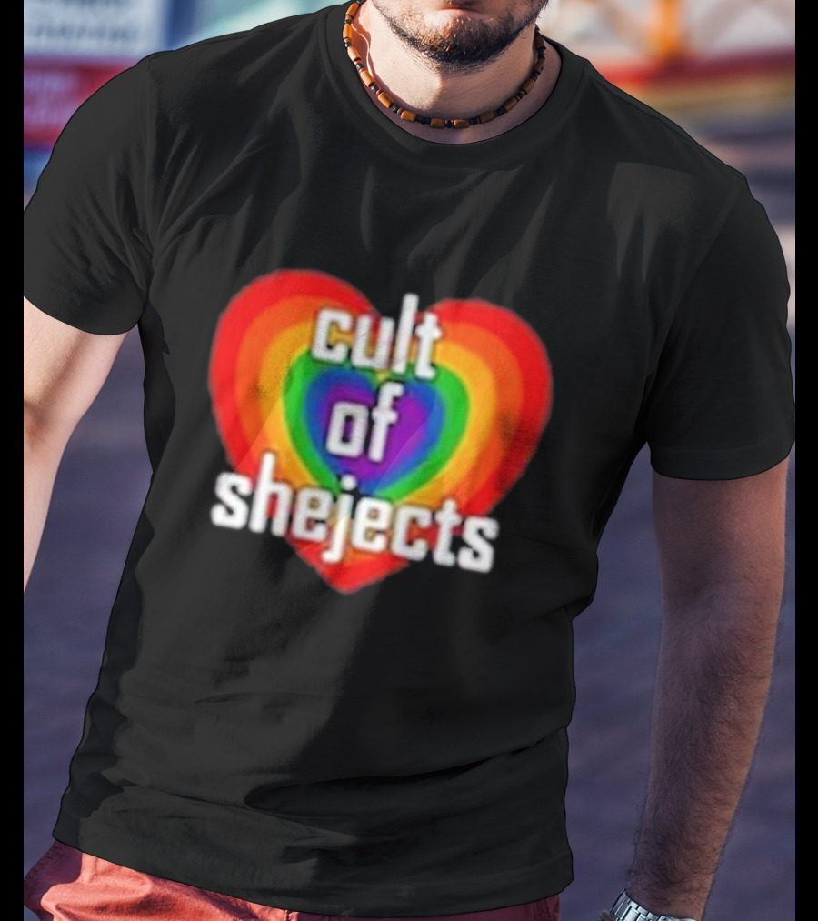 Reel Rejects Cult Of Shejects Heart Rainbow Pride New T-Shirt