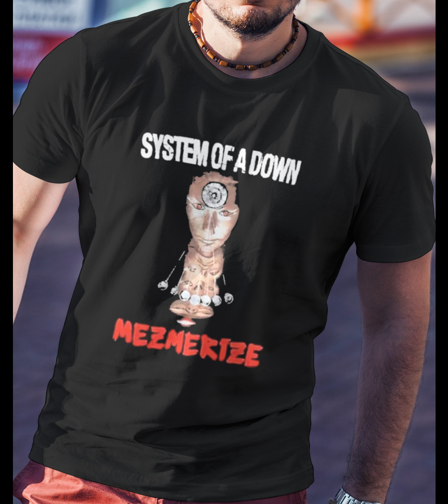 System Of A Down Mezmerize Album Artwork Puppet Face T-Shirt