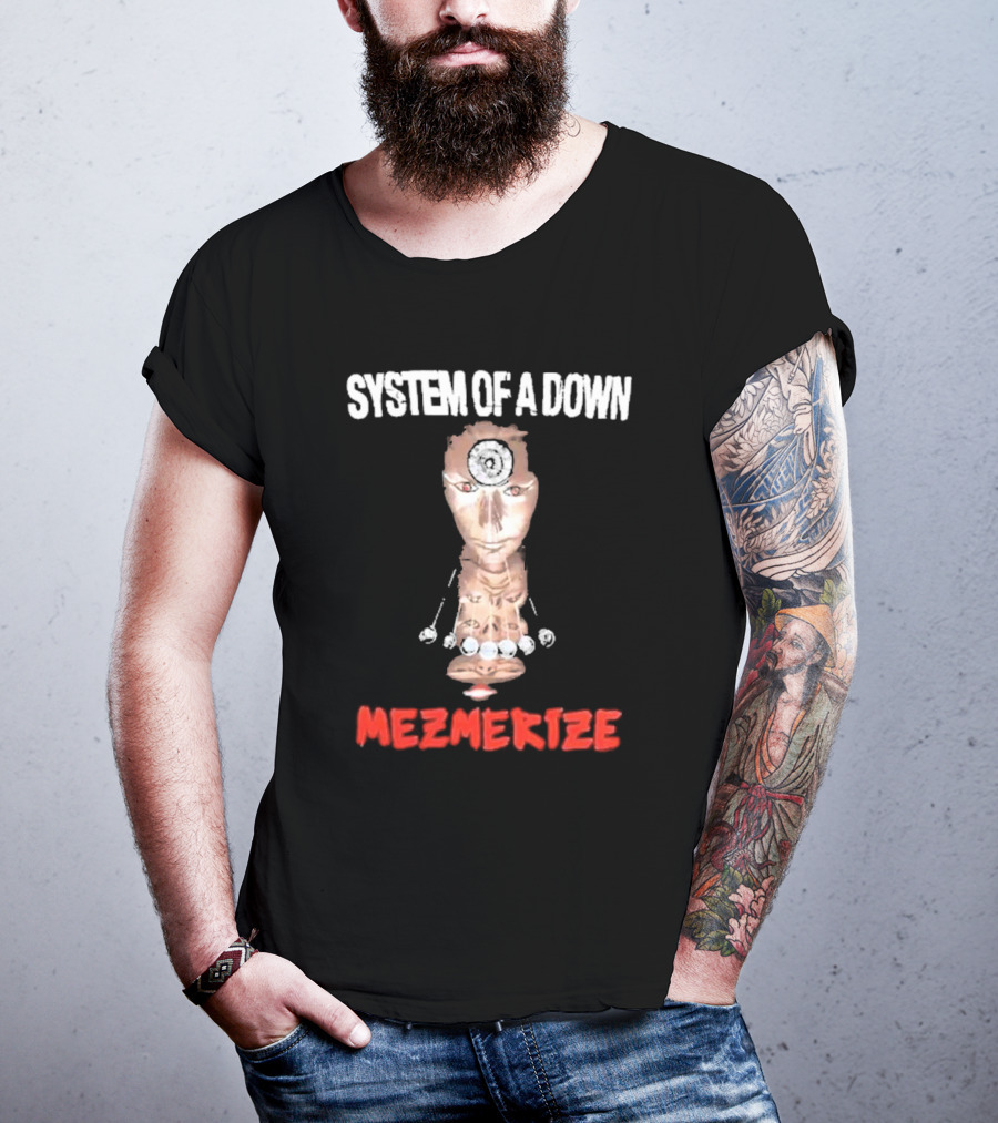 System Of A Down Mezmerize Album Artwork Puppet Face T-Shirt