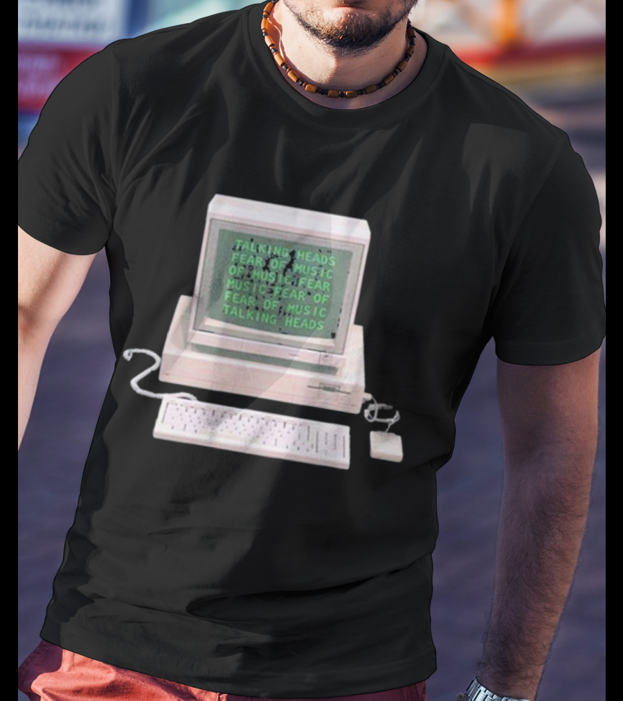 Talking Heads Fear Of Music Retro Computer Screen Display T-Shirt