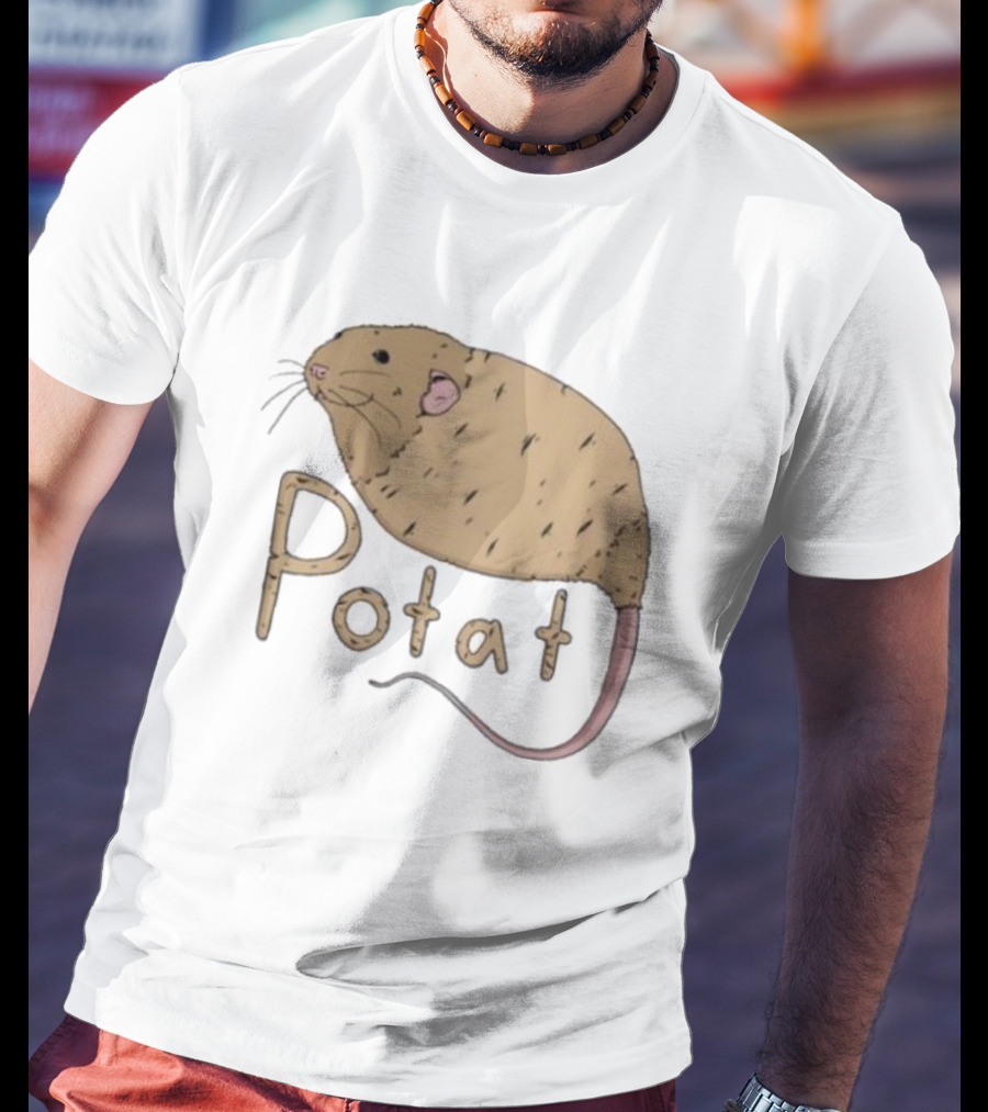Grumpy Rat Potat Character Image T-Shirt