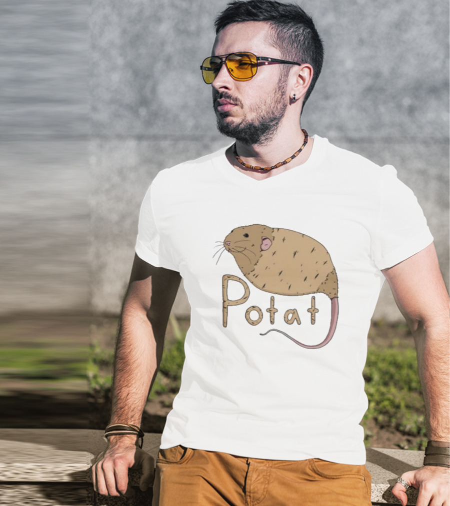 Grumpy Rat Potat Character Image T-Shirt