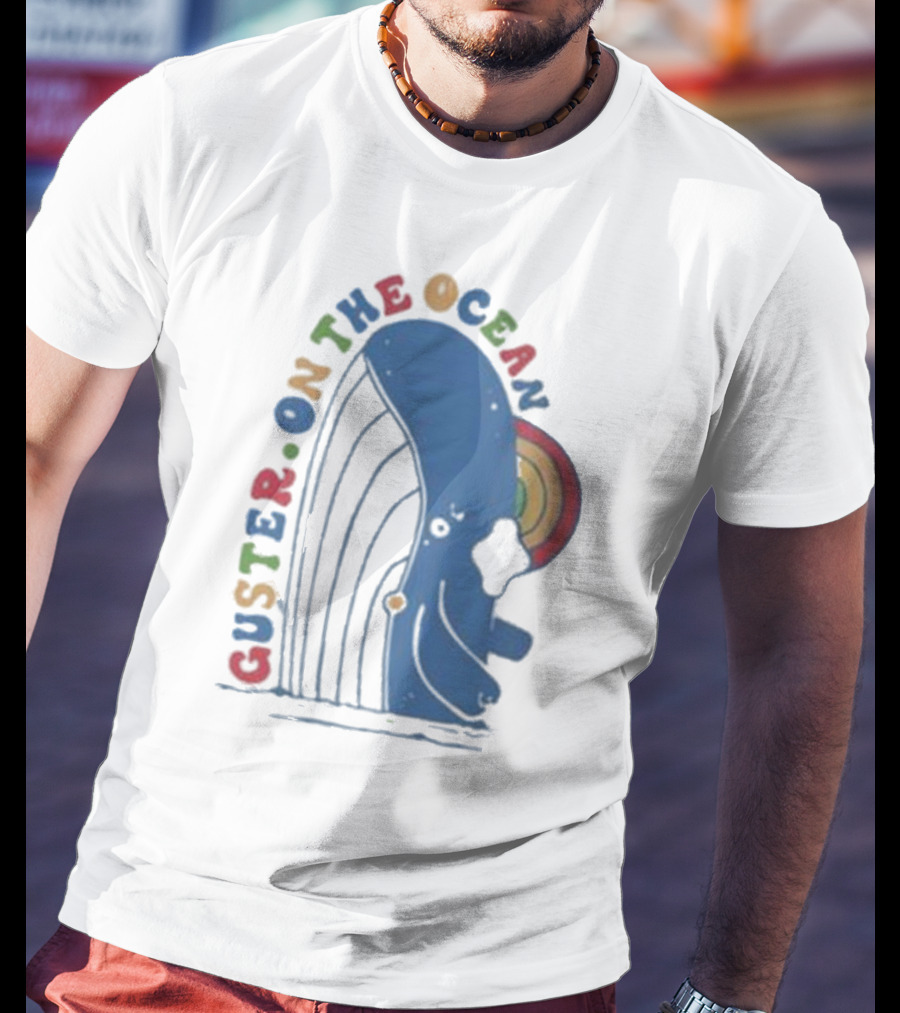 Guster On The Ocean Whale Rainbow T-Shirt