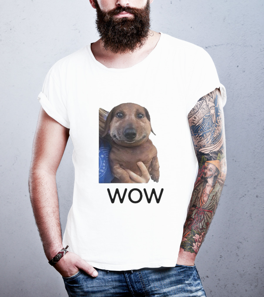 Fallenchungus Wow Dog Meme With Funny Expression T-Shirt