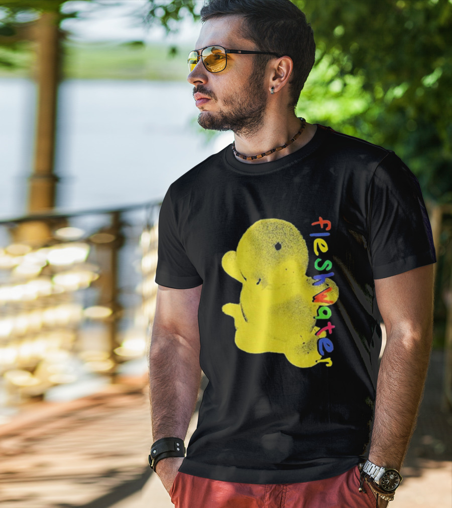 Fleshwater Colorful Text Yellow Ducky T-Shirt