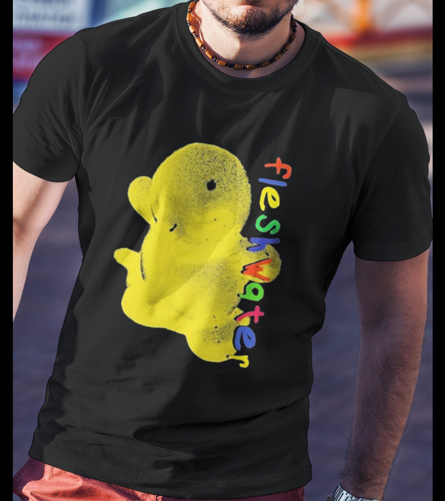 Fleshwater Colorful Text Yellow Ducky T-Shirt