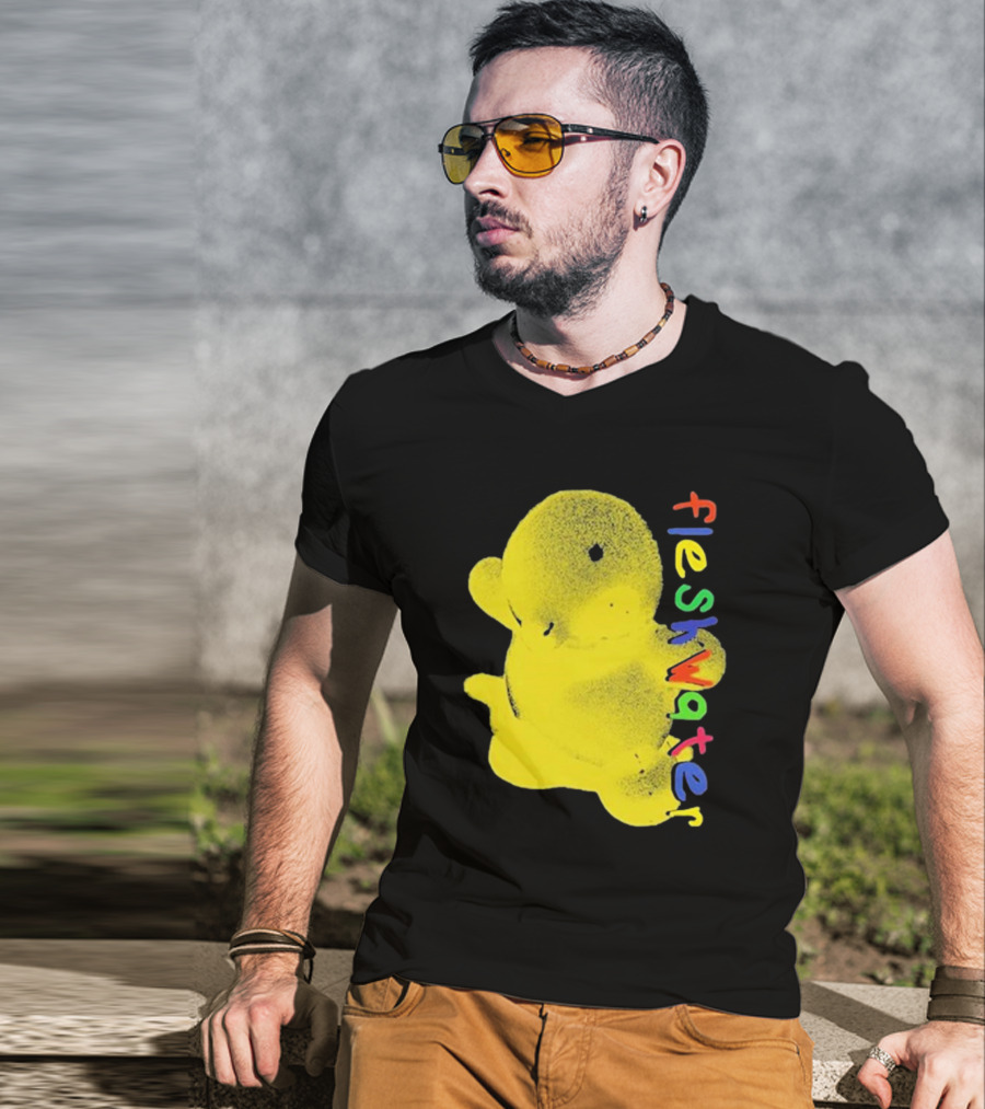 Fleshwater Colorful Text Yellow Ducky T-Shirt