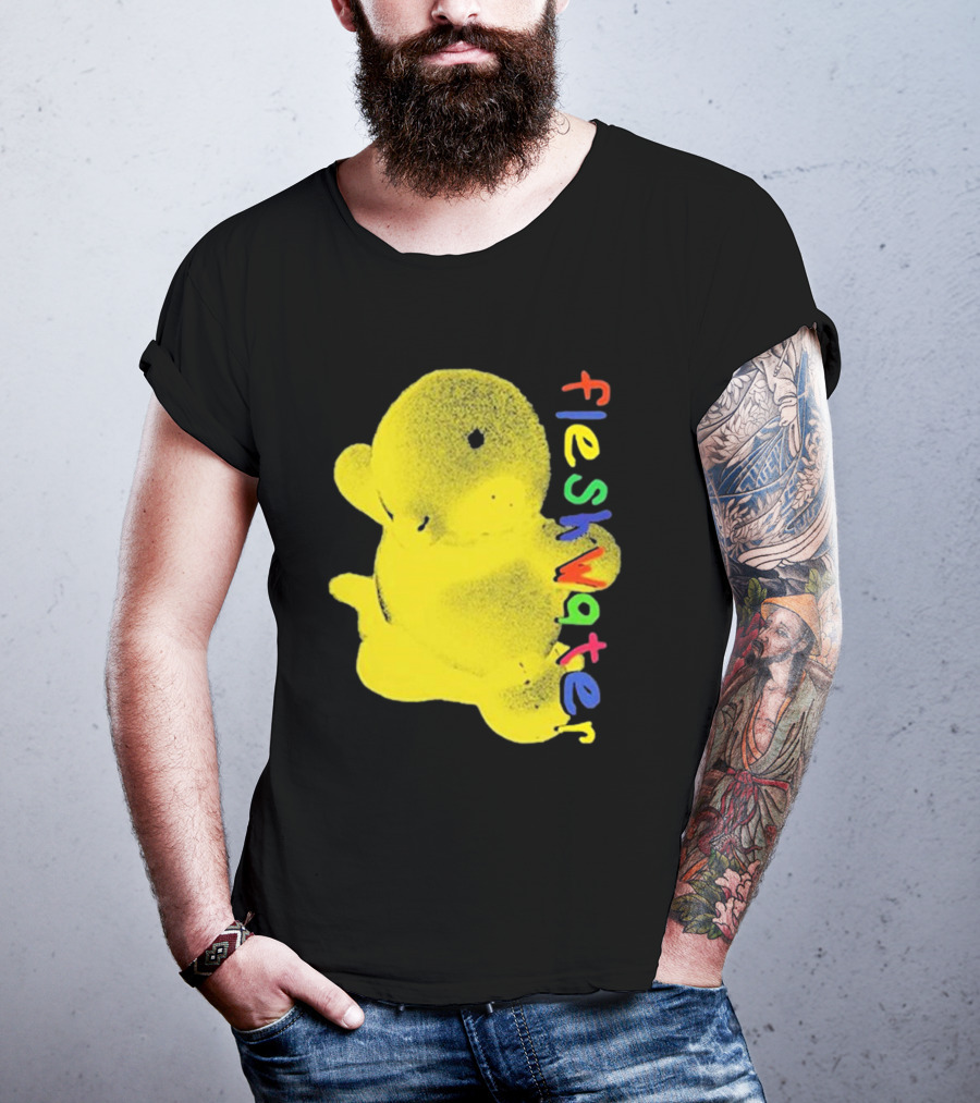 Fleshwater Colorful Text Yellow Ducky T-Shirt