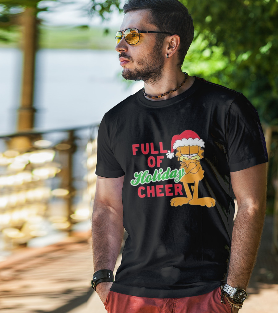 Garfield Full Of Holiday Cheer Ripple Junction T-Shirt