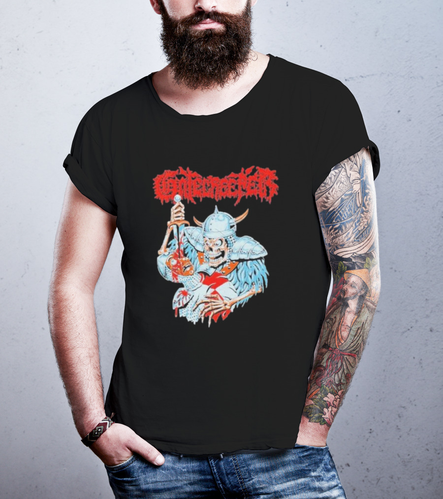 Gatecreeper Skeleton Warrior Stabbing T-Shirt