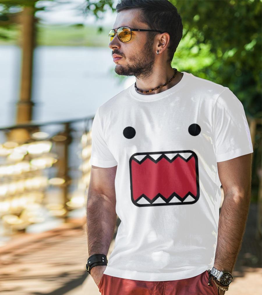 Mamono World Nostalgia Domo Kun Face T-Shirt