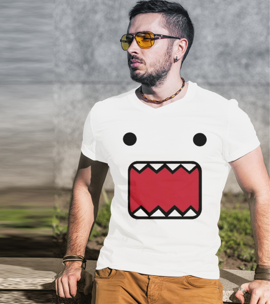 Mamono World Nostalgia Domo Kun Face T-Shirt