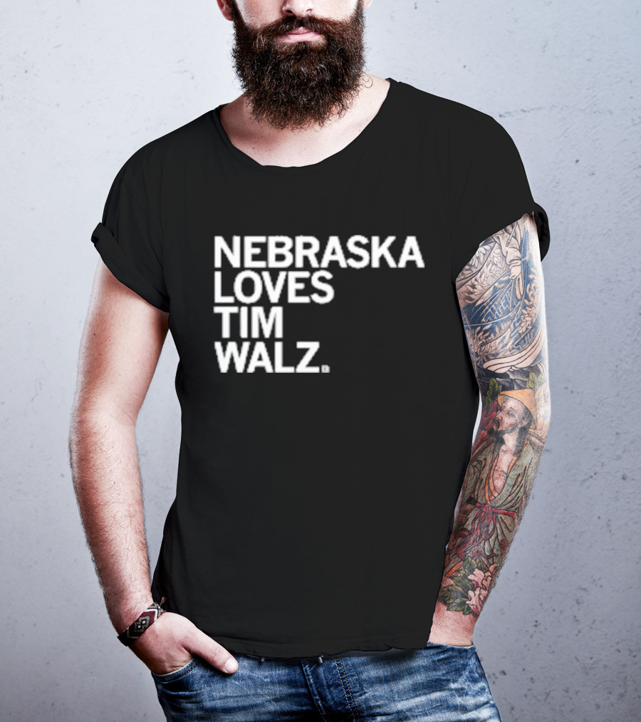 NEBRASKA LOVES TIM WALZ T-Shirt