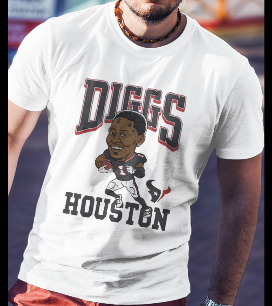 Diggs Houston Texans Football Player Caricature T-Shirt