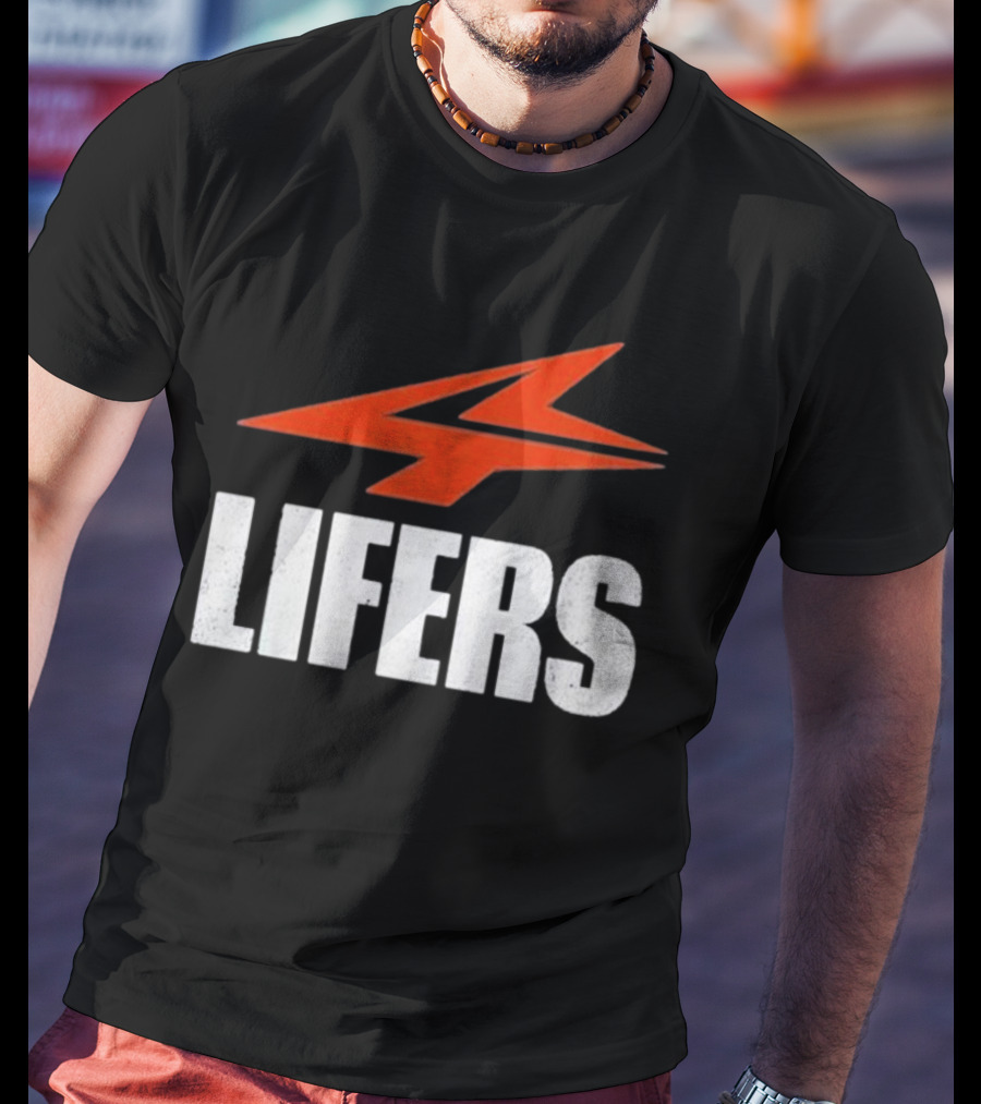 Druski 4Lifers 4 Lifers Red Lightning Bolt T-Shirt