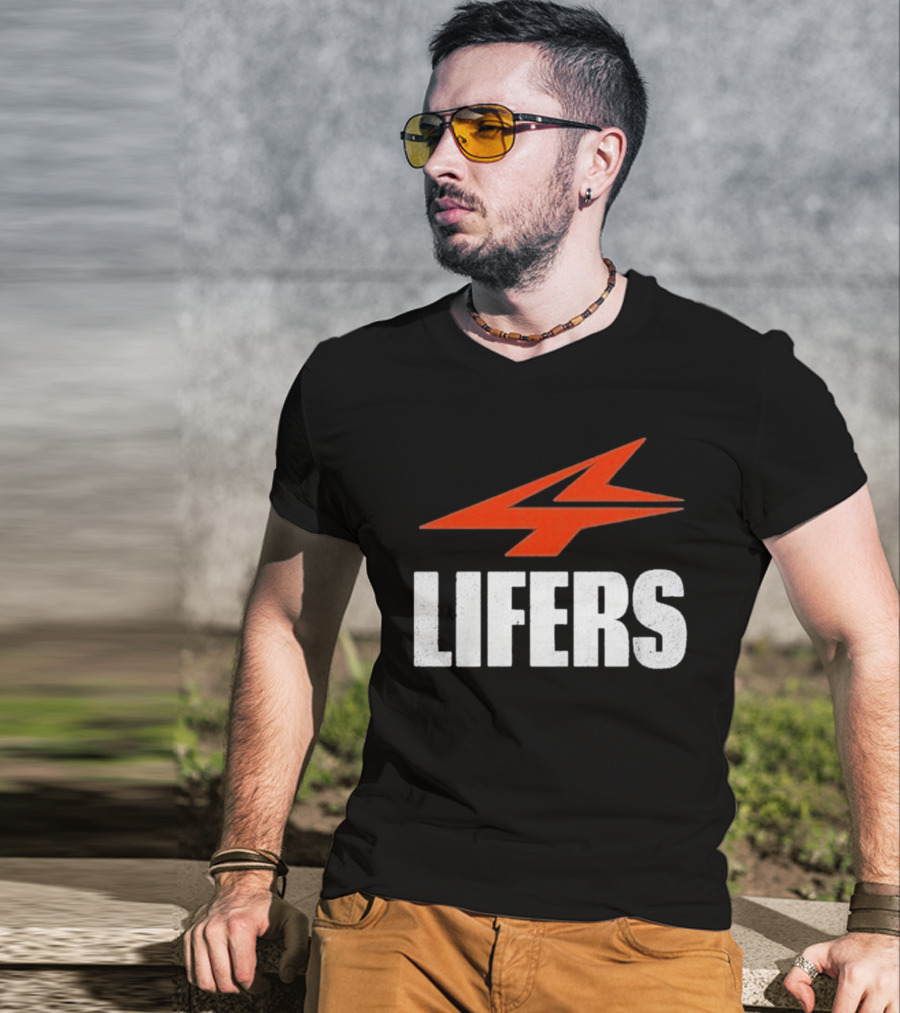Druski 4Lifers 4 Lifers Red Lightning Bolt T-Shirt
