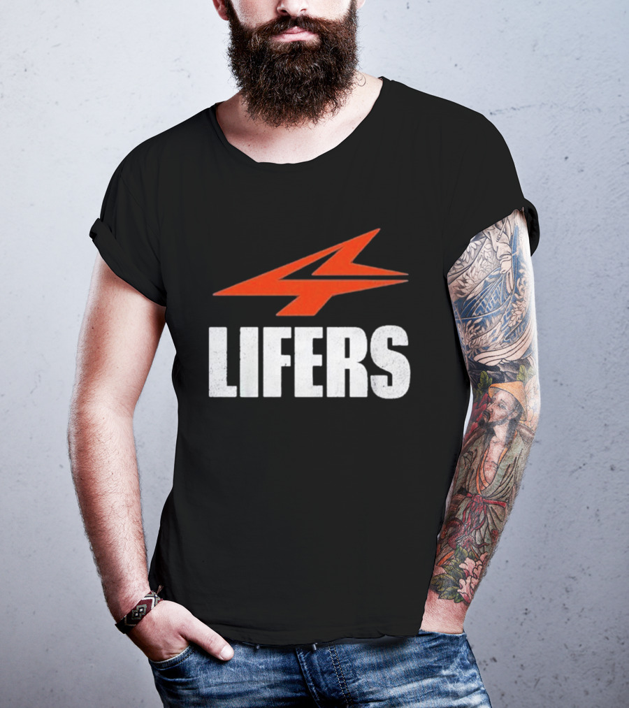 Druski 4Lifers 4 Lifers Red Lightning Bolt T-Shirt
