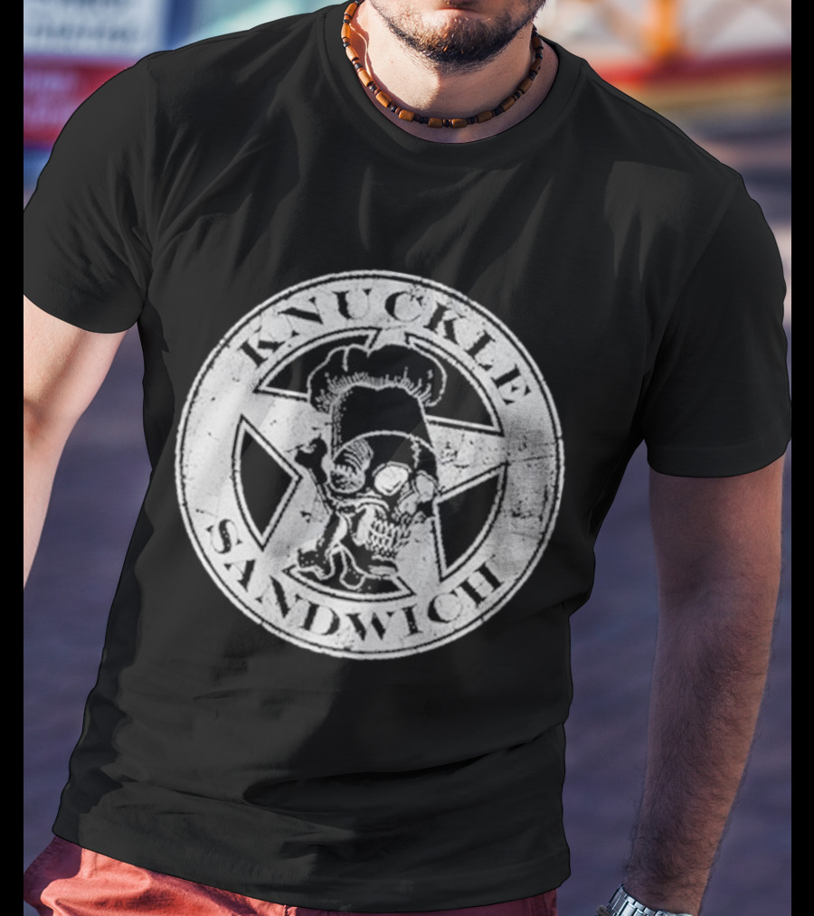 Guy Fieri Knuckle Sandwich Skull T-Shirt