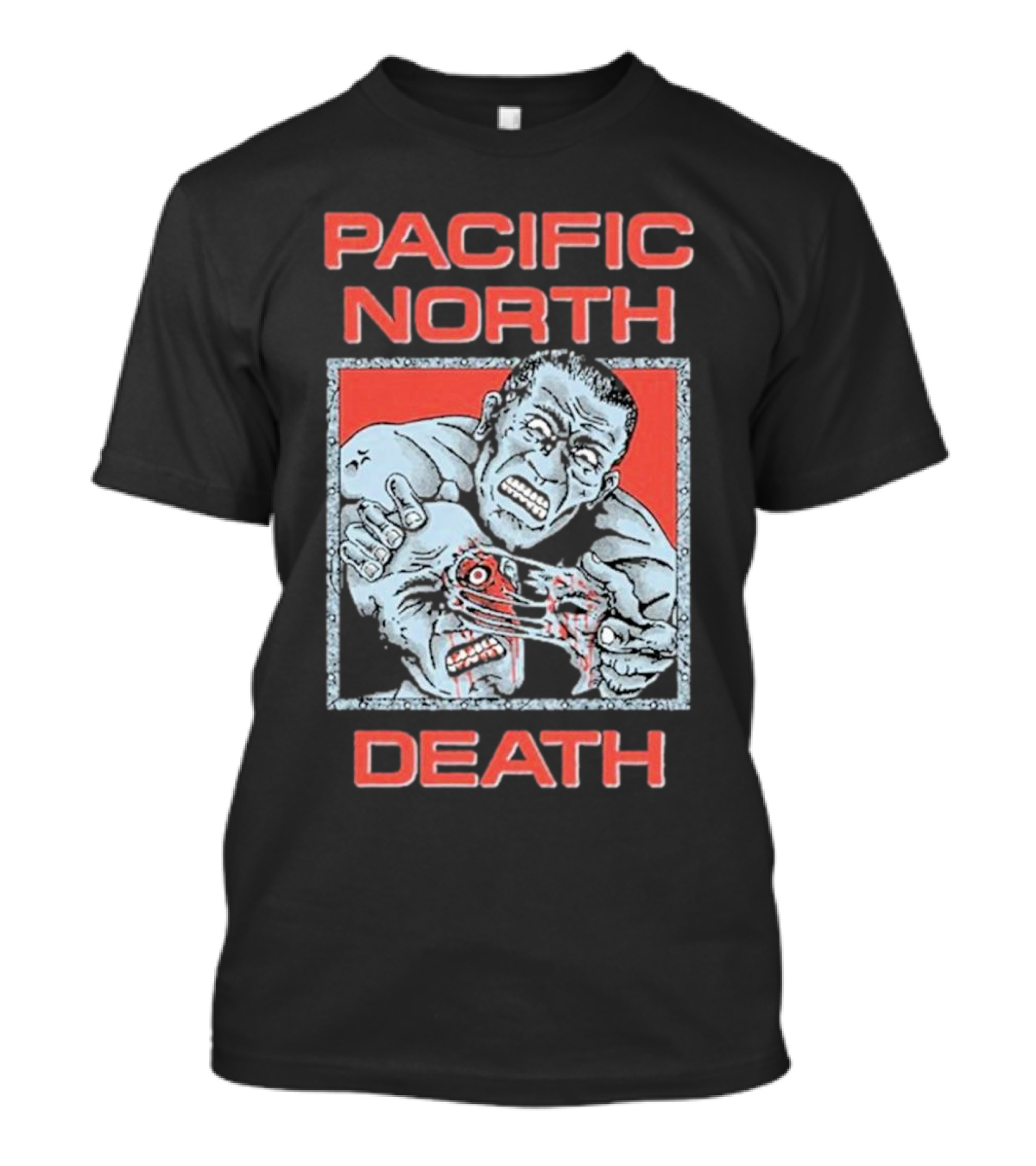 Pacific North Death Facerip Brutal New T-Shirt