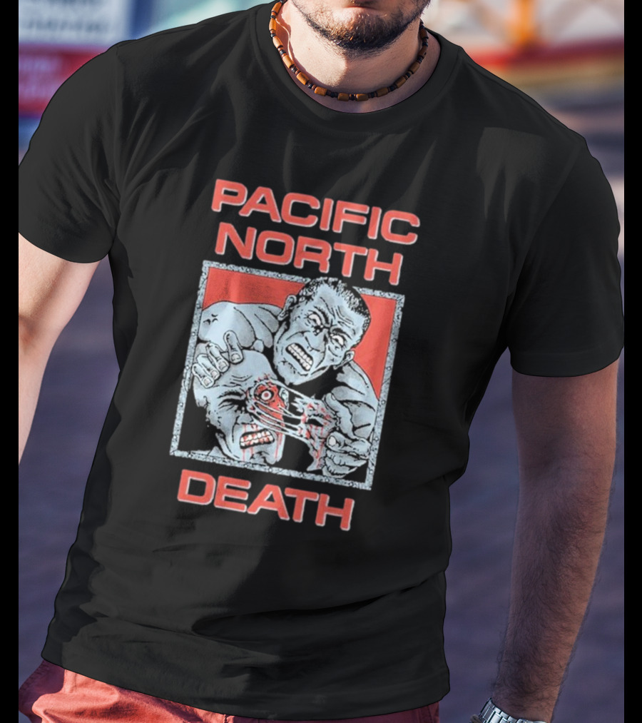 Pacific North Death Facerip Brutal New T-Shirt