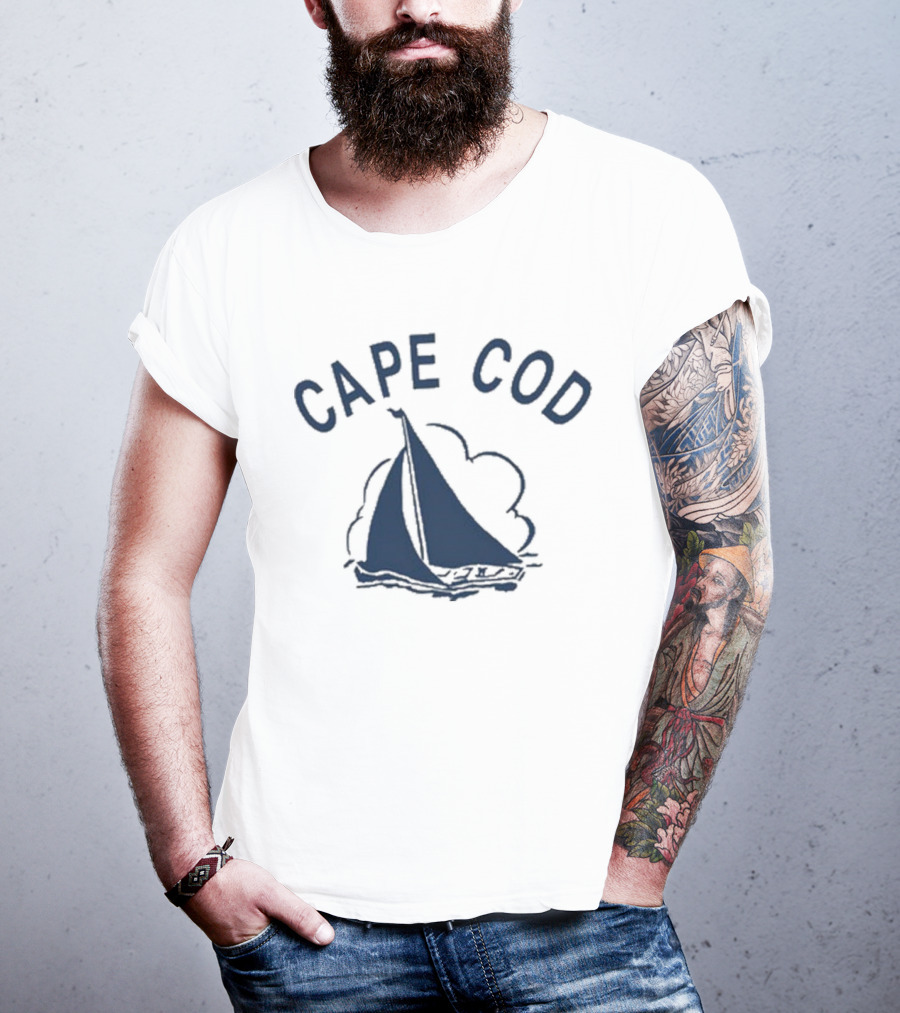 Cape Cod Sailboat Derek Guy Vintage Style Sailing T-Shirt