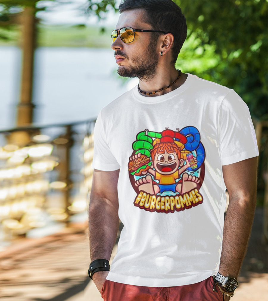 Lukasbs Burgerpommes Wasserpark Kids Fun Graphic With Slides And Snacks T-Shirt