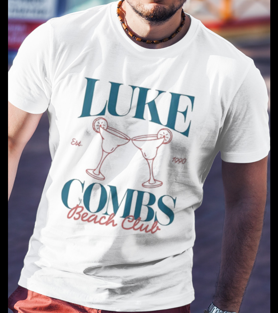 Luke Combs Beach Club Est 1990 Martini Glasses T-Shirt