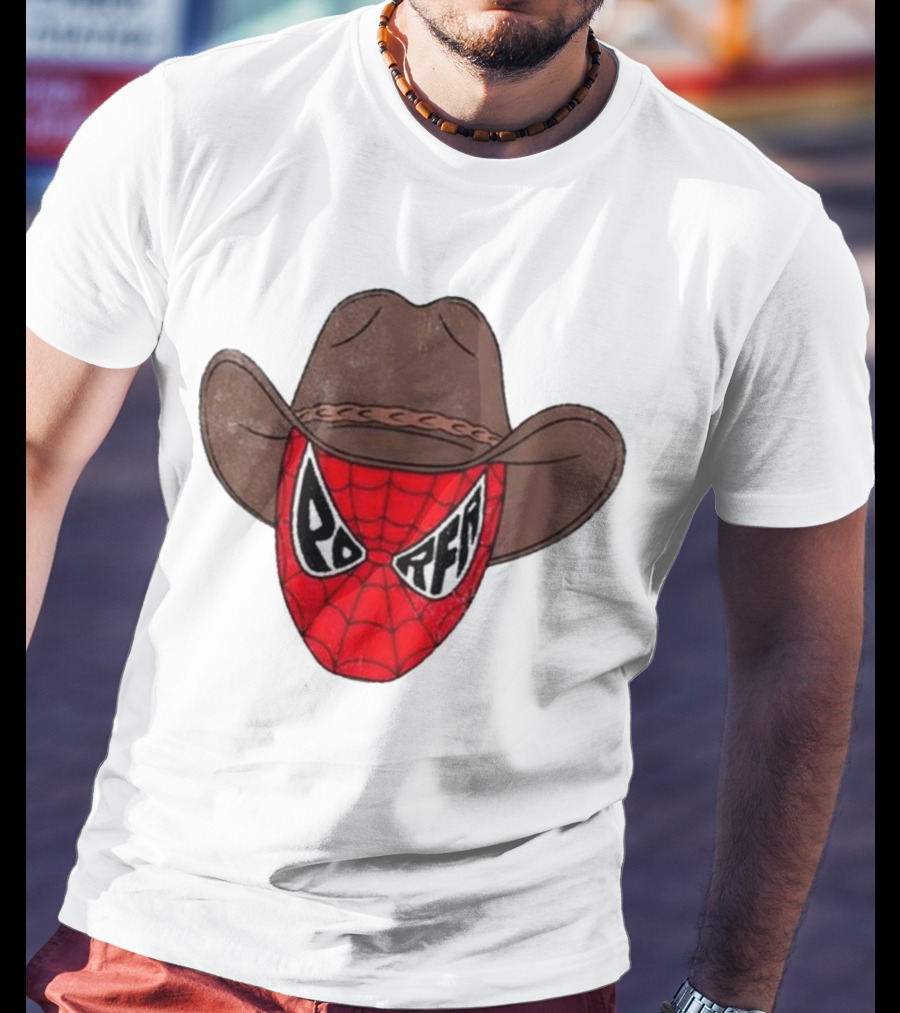 Por Favor Porfa Man Spider Cowboy Mask T-Shirt
