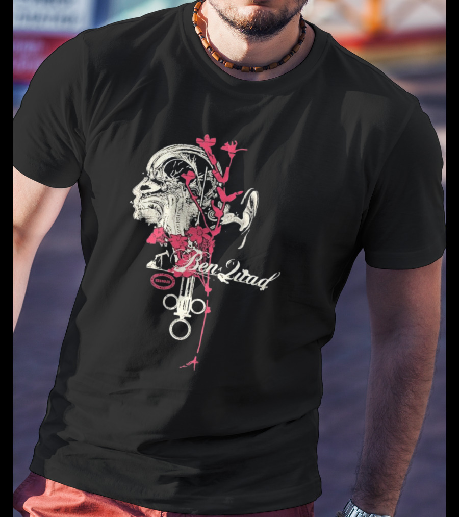 Purenoise Ben Quad Anatomy Circuit Roses Skull T-Shirt
