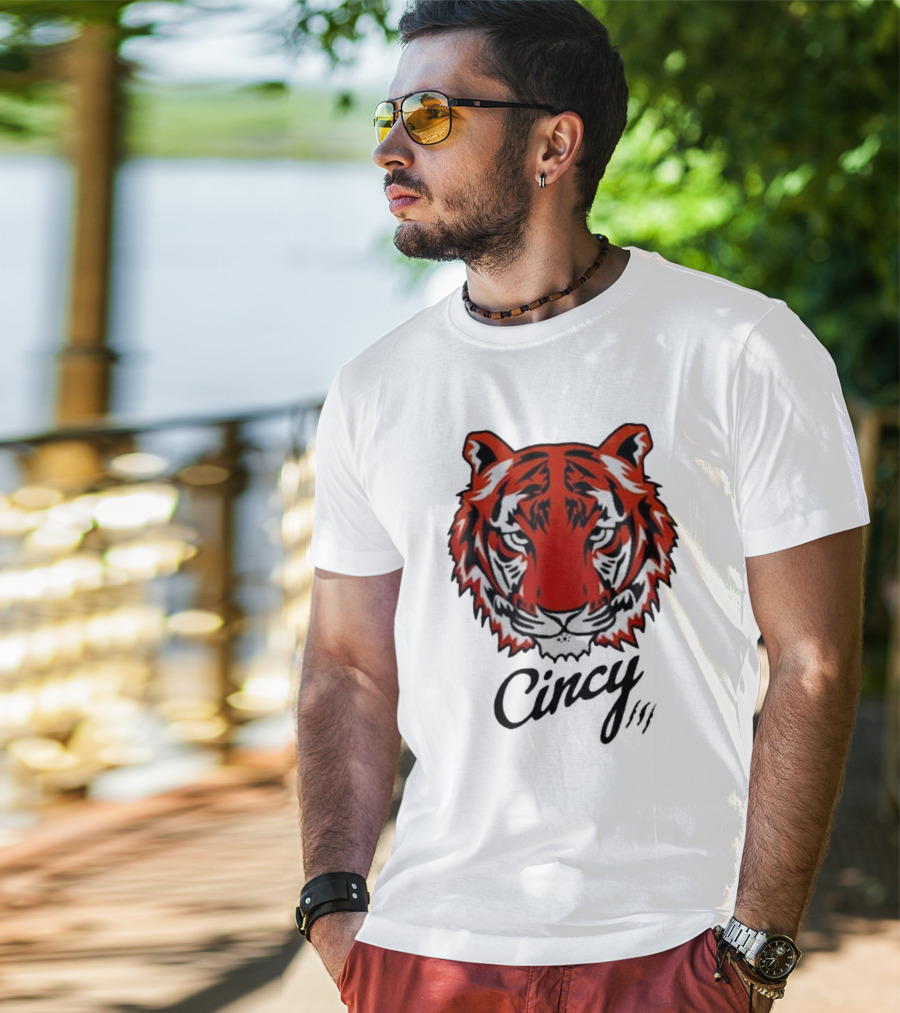 Cincinnati Bengals Cincy The Tiger Head T-Shirt