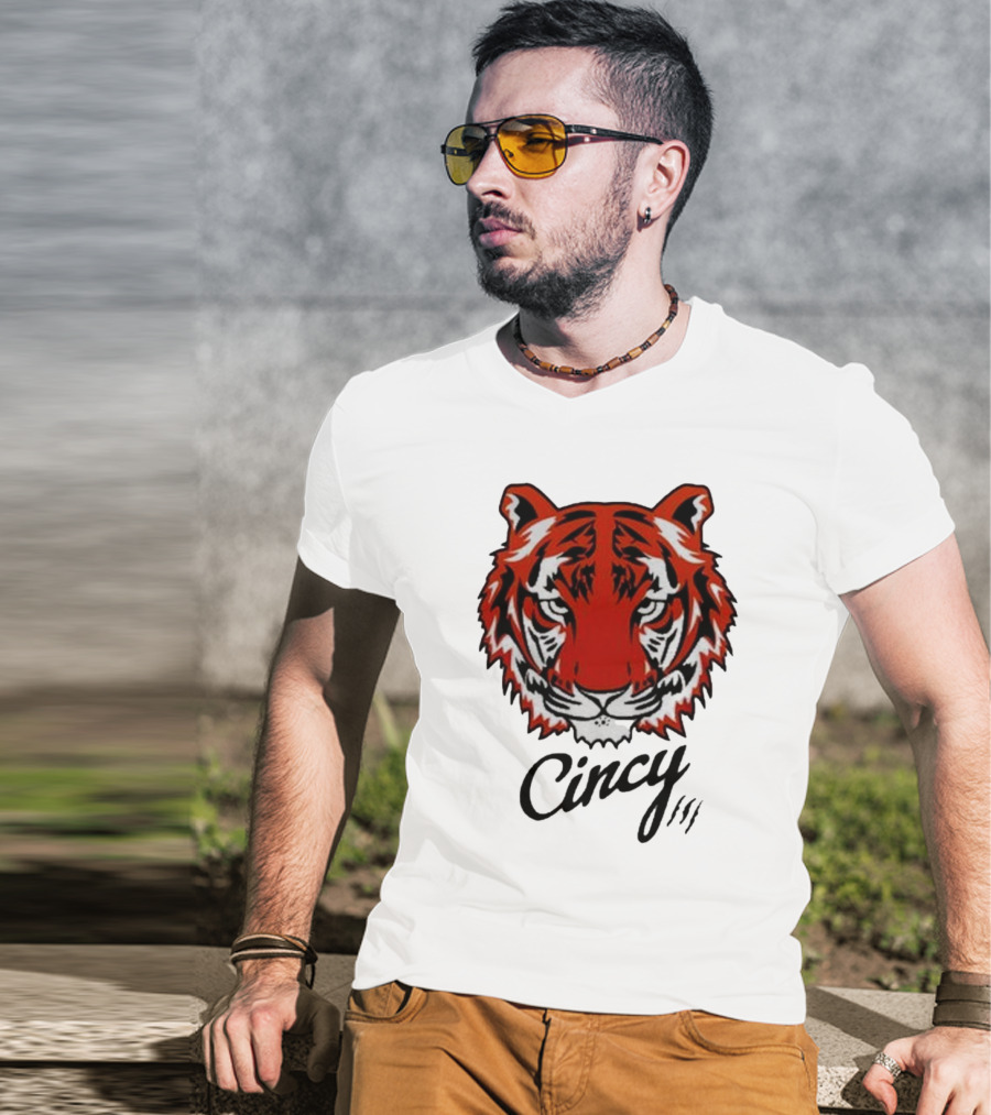 Cincinnati Bengals Cincy The Tiger Head T-Shirt