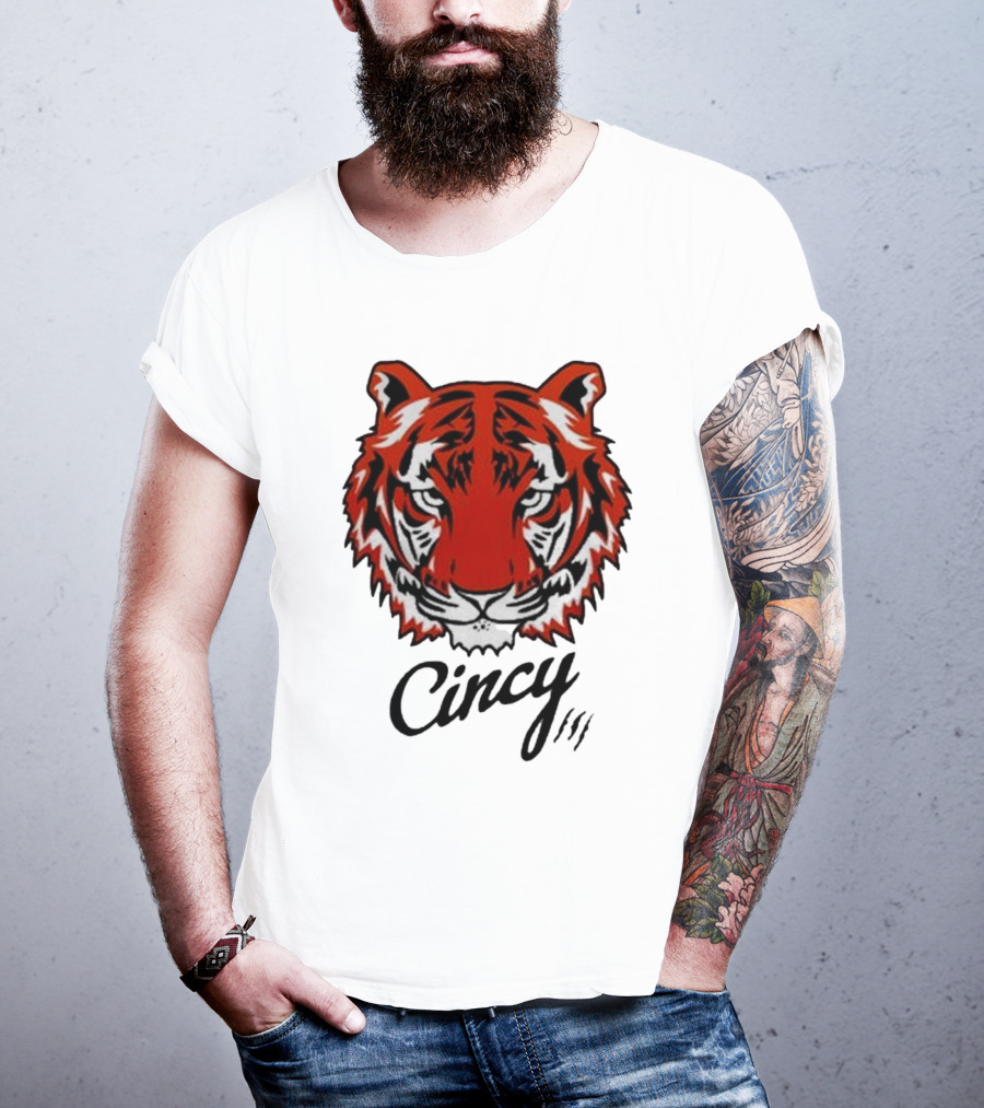 Cincinnati Bengals Cincy The Tiger Head T-Shirt