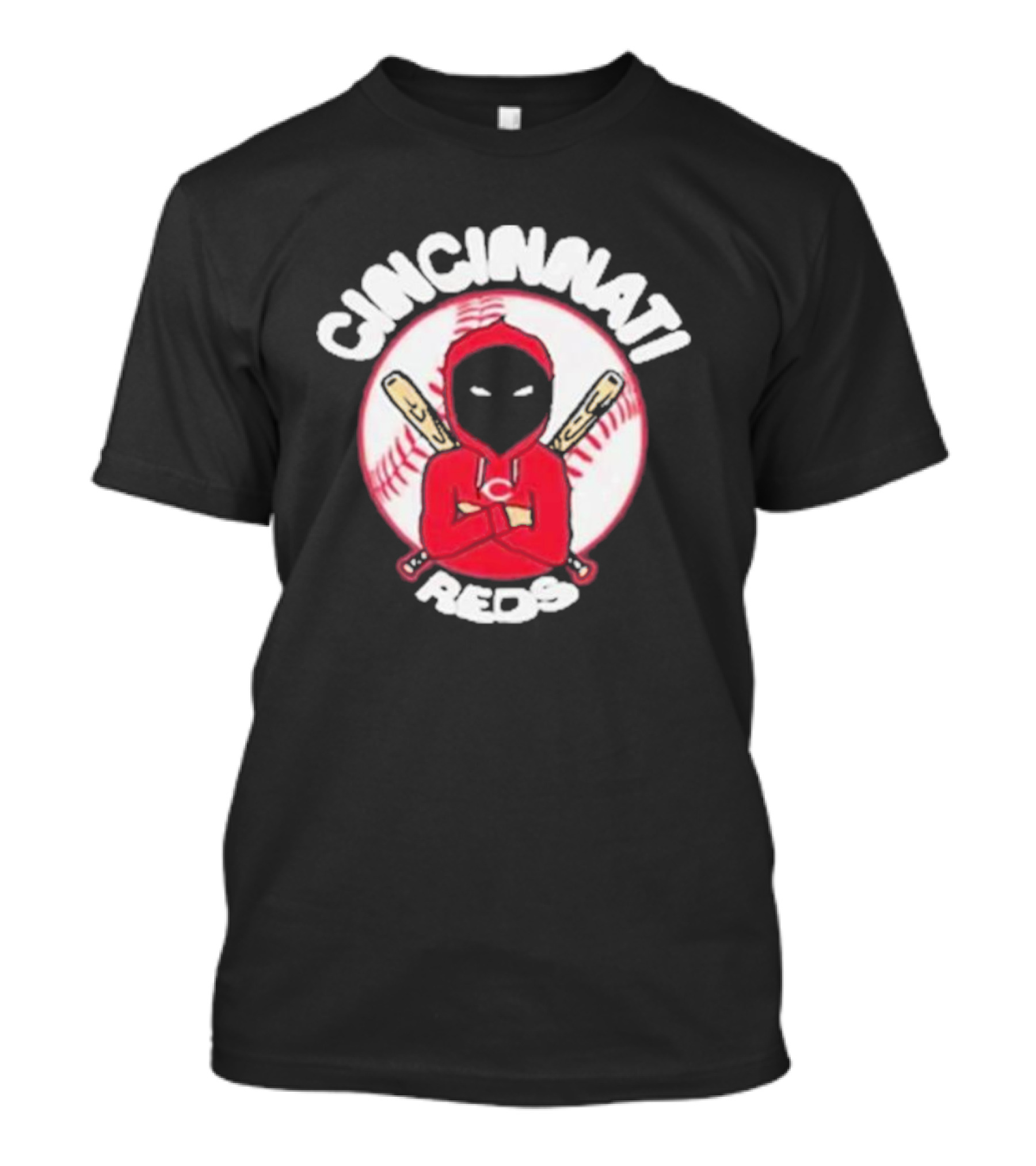 Cincinnati Reds Hoodie Baseball Mask With Crossed Bats T-Shirt
