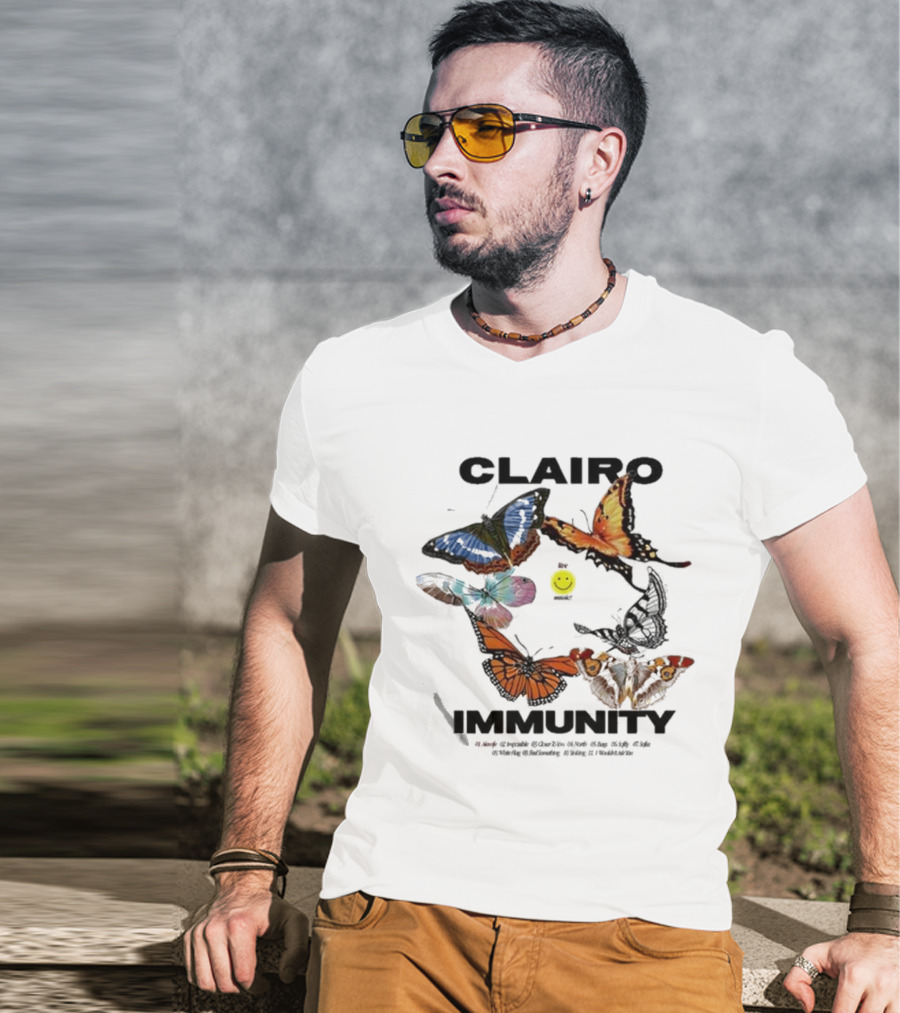 Clairo Immunity Butterfly Smiley T-Shirt