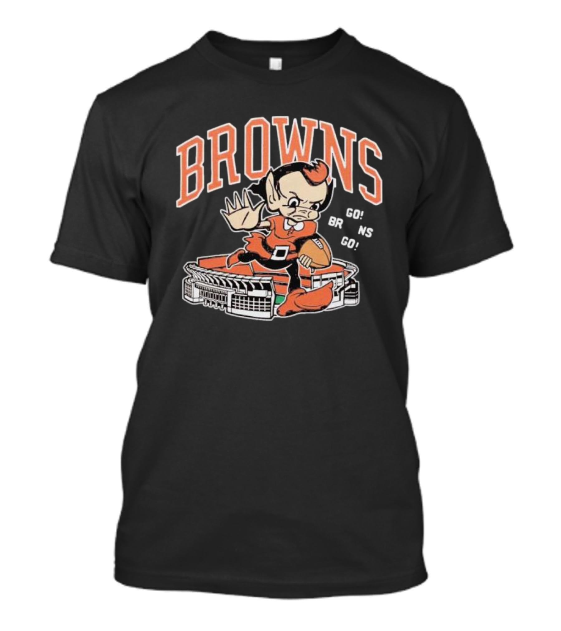Browns Brownie Stiff Arm Go Go Brns Stadium T-Shirt