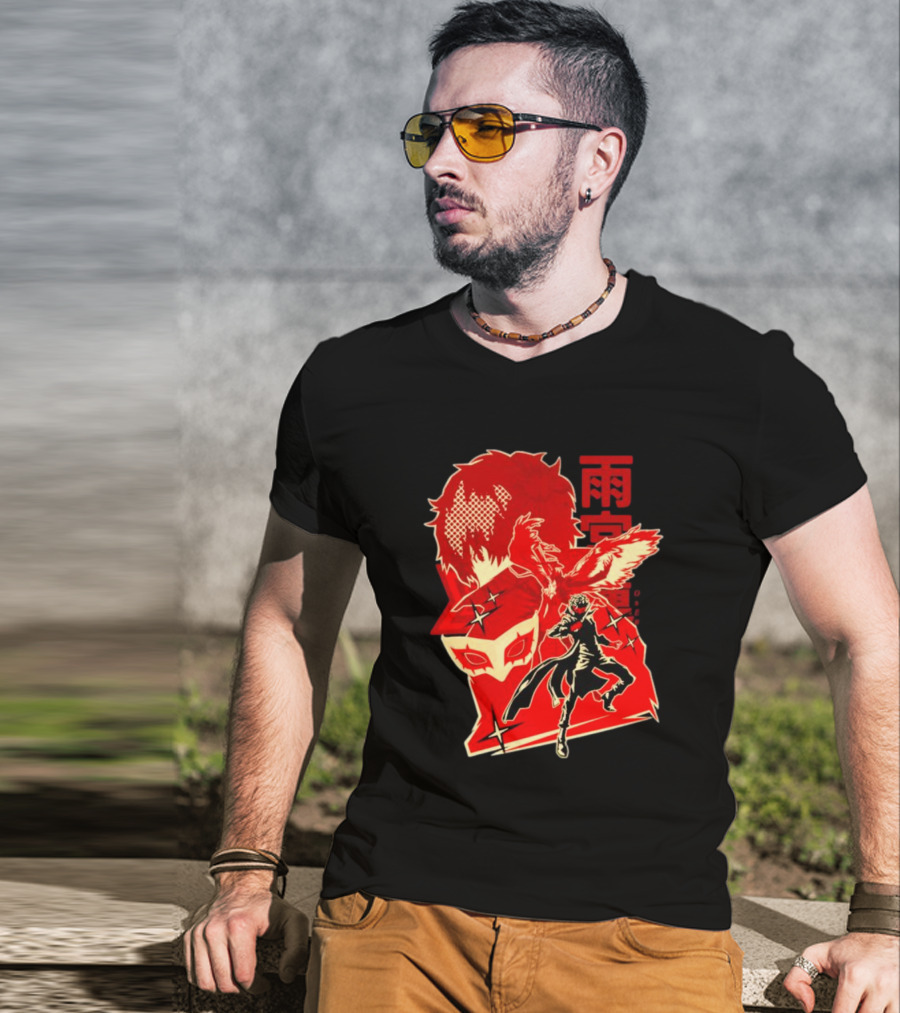 CODE NAME JOKER By Hypertwenty Persona Five Phantom Thief Art Red Japanese Text T-Shirt