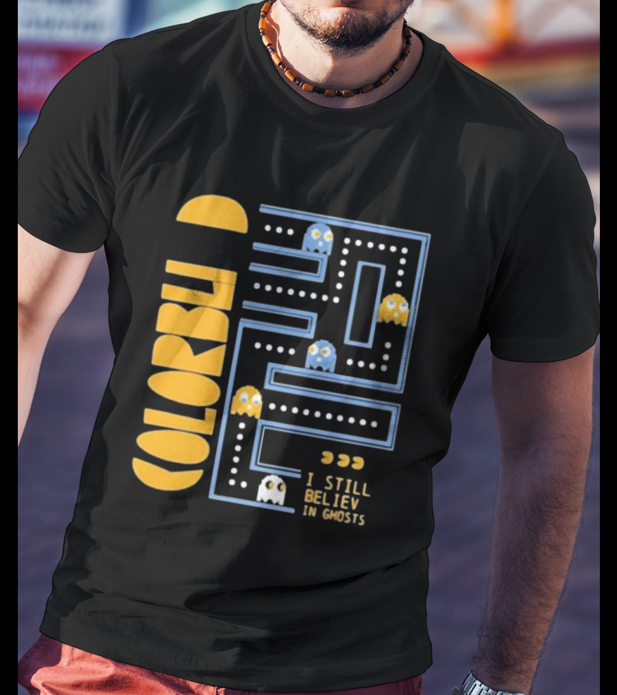 Colorblind I Still Believe In Ghosts Pac-Man Ghosts Maze T-Shirt